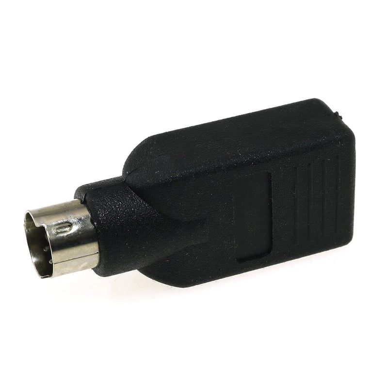 [Australia - AusPower] - DGZZI USB to PS2 Adapter 2PCS Black USB Female to PS/2 Male Converter Adapter for Mouse and Keyboard 