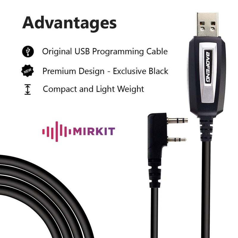 [Australia - AusPower] - Baofeng Programming Cable for UV-5R and UV-82 for Two Way Ham Portable Radios: UV-5R,5RA,5R Plus,5Re,BF F8HP, BF-888S, UV82HP, 5RX3 and Lanyard Mirkit 