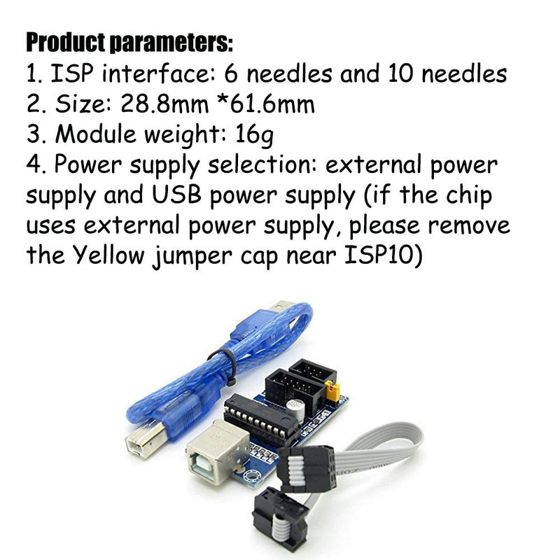 [Australia - AusPower] - KOOBOOK 1Set USBTiny USBtinyISP AVR ISP Programmer for Arduino Bootloader USB Download Interface 
