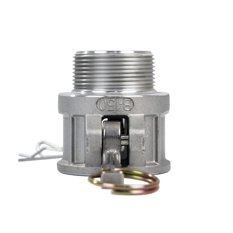 [Australia - AusPower] - Quafwia 2 pcs Aluminum cam lock fittings (1-1/2" Part B) cam groove hose fitting camlock fittings , Male Adapter Female NPT Thread camlock fitting (1-1/2'') 1-1/2'' 