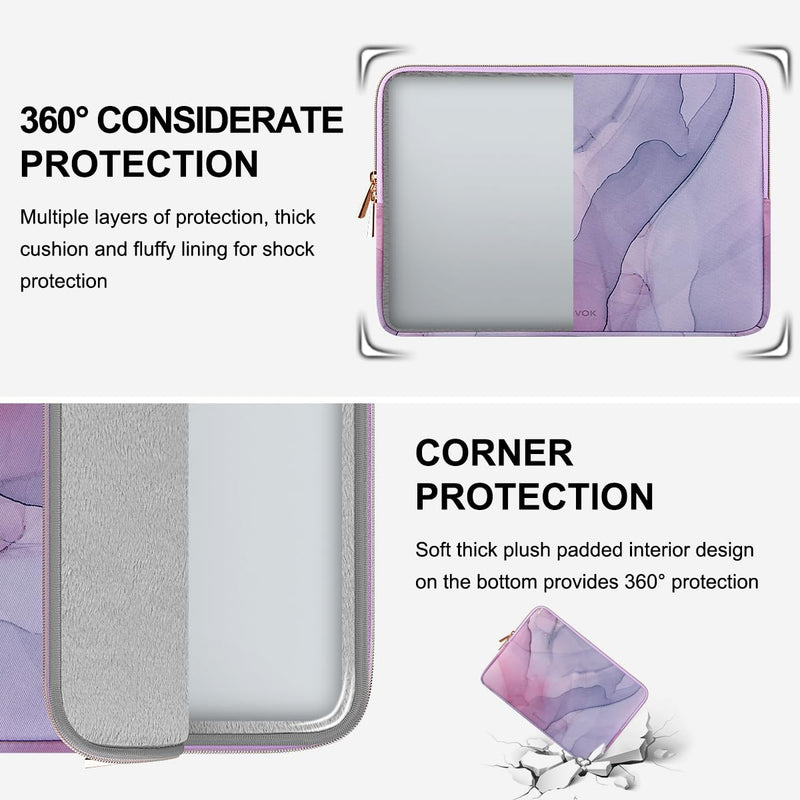 [Australia - AusPower] - ARVOK 15 15.6 16 inch Laptop Sleeve for MacBook Pro 15 inch/MacBook Pro 16 inch Water-Resistant Laptop Case Notebook Computer/Tablet Pouch Cover for HP/Dell/Lenovo/Asus/Acer/Samsung with Extra Bag 15-15.6 inch Pink Ink Painting 