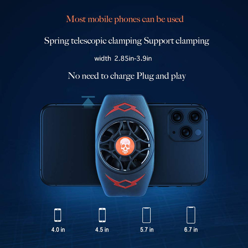 [Australia - AusPower] - Mobile Phone Cooler, Premium Cellphone Fan for Mobile Gaming Phone, Game Handle Radiator Mobile Phone Cooler Mini Cooling Fans, Works with iPhone & Android (2020 Edition) 