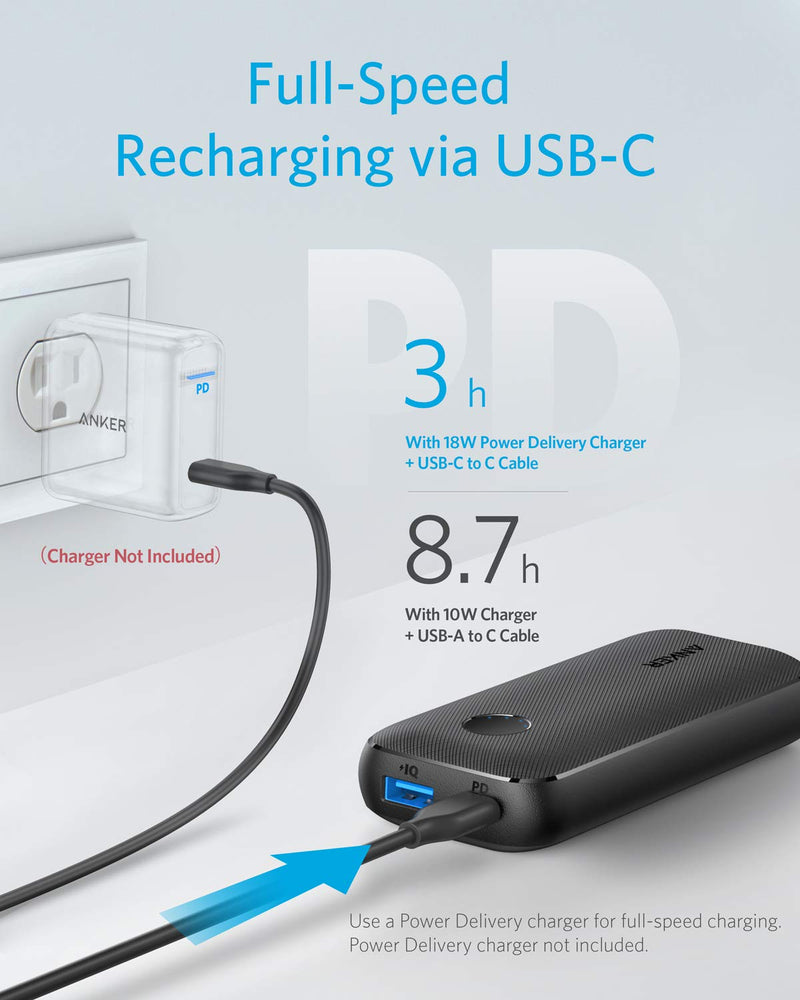 [Australia - AusPower] - Anker PowerCore 10000 PD Redux, 10000mAh Portable Charger USB-C Power Delivery (18W) Power Bank for iPhone 11/12 / Mini/Pro/Pro Max / 8 / X/XS Samsung S10, Pixel 3/3XL, iPad Pro 2018, and More 