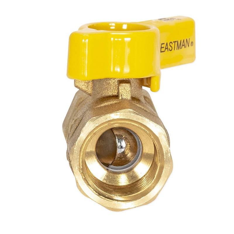 [Australia - AusPower] - Eastman 60009, Brass Straight Gas Ball Valve with 1/4-Turn Handle, 1/2" FIP 