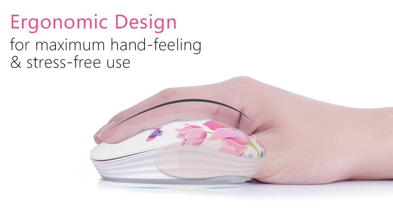 [Australia - AusPower] - Wireless Mouse with Nano Receiver for PC, Laptop, Notebook, Computer, MacBook, Less Noise, Portable Mobile Optical Mice butterfly 