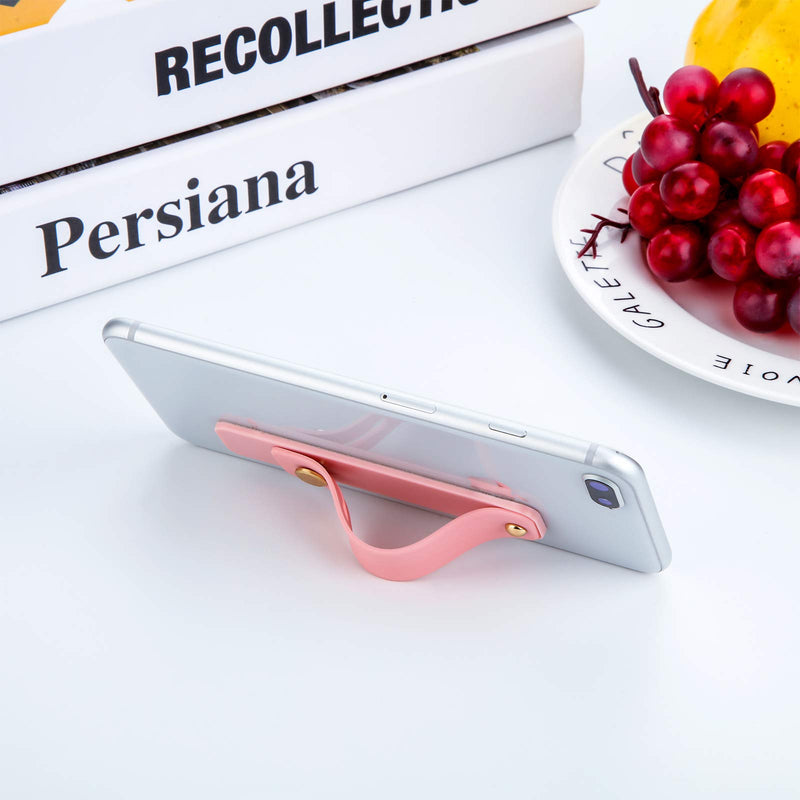 [Australia - AusPower] - 6 Pieces Phone Strap Grip Holder Finger Cell Phone Grip Telescopic Phone Finger Strap Stand Universal Finger Kickstand for Most Smartphones (Soft Colors) Soft Colors 