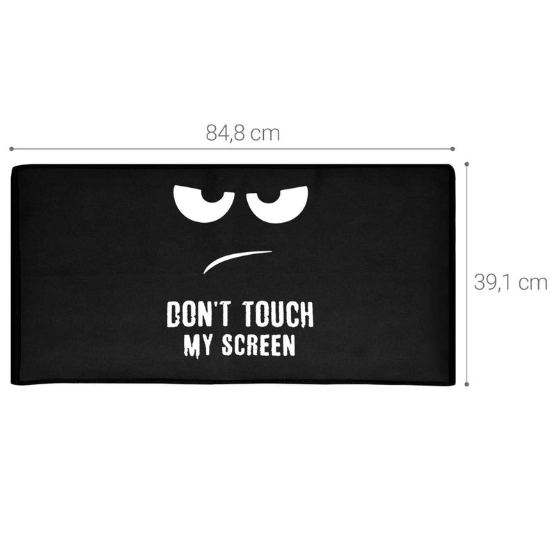 [Australia - AusPower] - kwmobile Computer Monitor Cover Compatible with 34-35" Monitor - Don't Touch My Screen White/Black Don't Touch My Screen 02-01 
