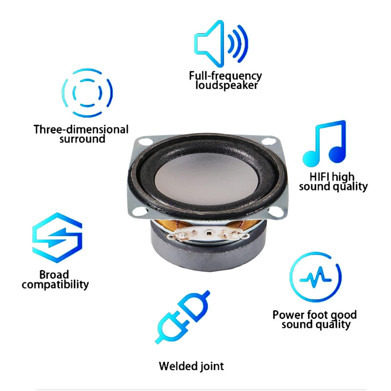 [Australia - AusPower] - AEDIKO 2pcs 2" 4Ohm 3W Full Range Stereo Woofer Loudspeaker Audio Speaker for DIY Speaker 