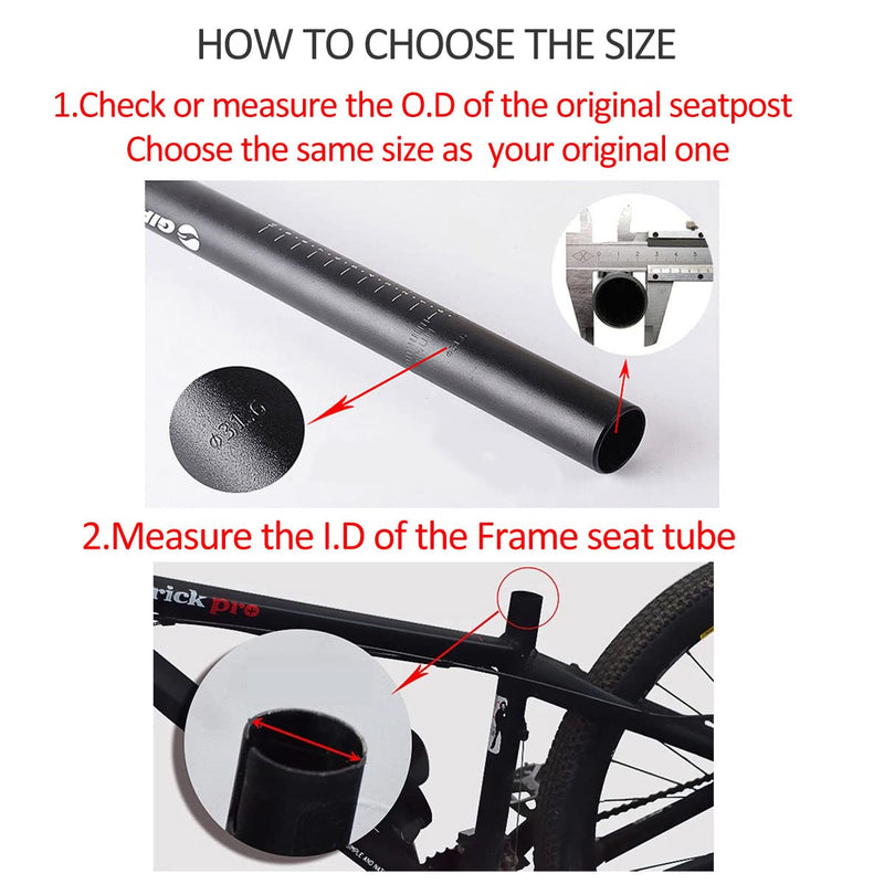 [Australia - AusPower] - PLATTBK Bike Seat Post 25.4/27.2/28.6/30.9/31.6 350mm Aluminum Alloy Road Bike MTB Seatpost 