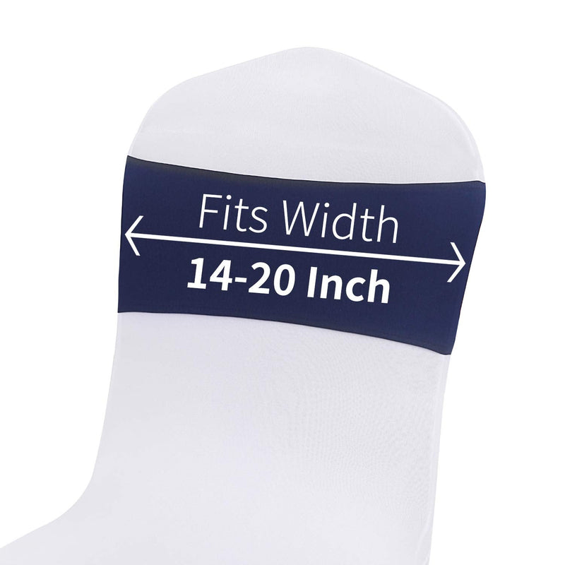 [Australia - AusPower] - Peomeise 25pcs Navy Spandex Chair Sashes with Buckle Slider for Wedding, Party Decoration 