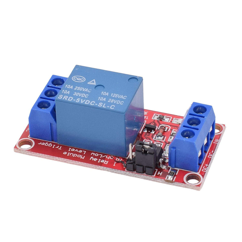 [Australia - AusPower] - Valefod DC 5V Relay Module 1-Channel Relay Switch with Optocoupler Isolation High/Low Level Trigger, Pack of 10 1CH-5V-10 