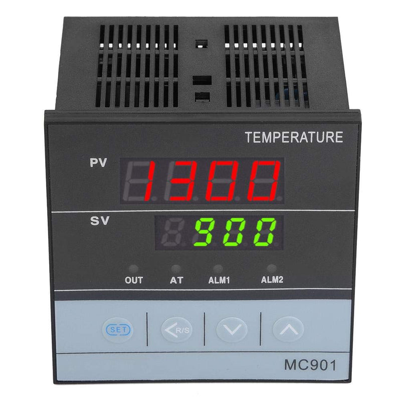 [Australia - AusPower] - PID Temperature Controller, Dual Digital Display K Type, MC901 Digital Programmable Temperature Control K Type PT100 Sensor Input Relay SSR Output 