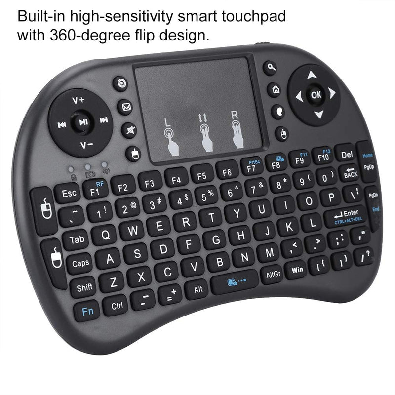 [Australia - AusPower] - Mini Wireless Keyboard with Touchpad, Portable 2.4Ghz Wireless Handheld Keyboard Flying Mouse Wireless Keyboard for Home Multimedia for PC, Laptop, Smart TV, Windows, TV Box, etc 