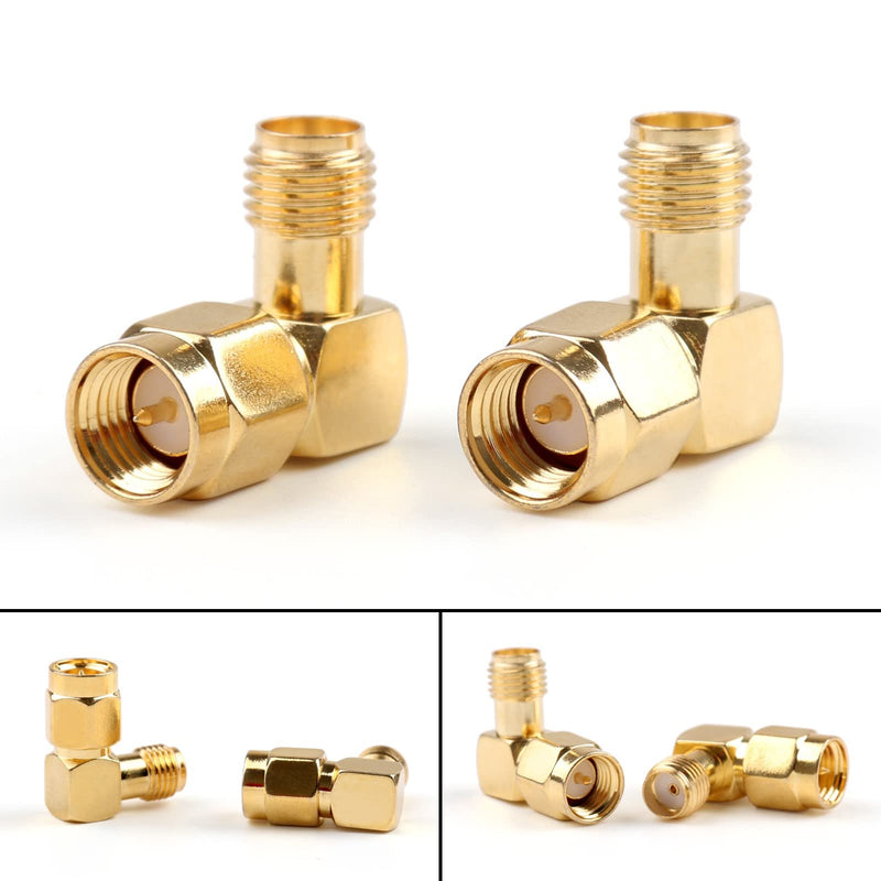 [Australia - AusPower] - Areyourshop 20Pcs SMA Female Jack to SMA Male Plug Right Angle 90 Degree Connector 