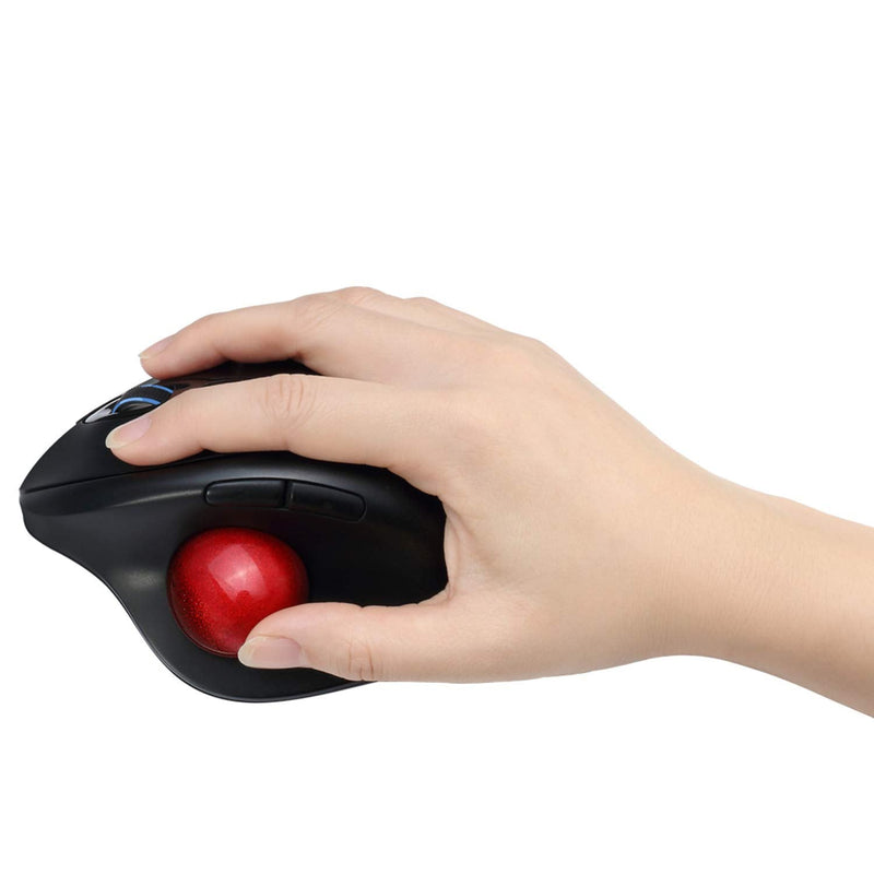 [Australia - AusPower] - Adesso iMouse T30 Wireless Ergonomic Thumb Trackball Mouse with Nano USB Receiver, Programmable 7 Button Design, and 5 Level DPI Switch 