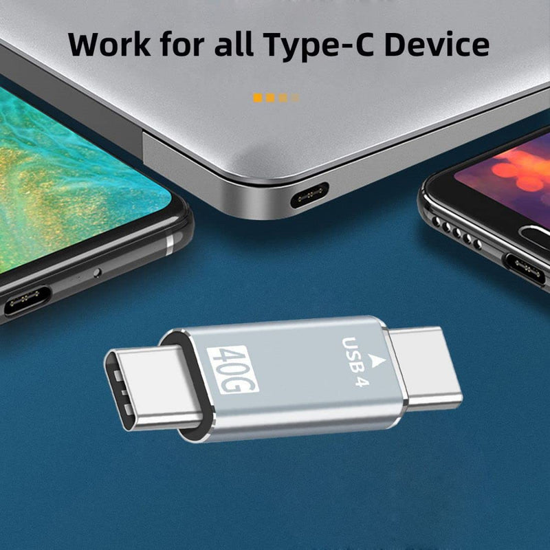 [Australia - AusPower] - ChenYang CY USB C Male to Male Adapter,USB4 Type C 100W Power Data 8K Video Extension Connector Adapter 