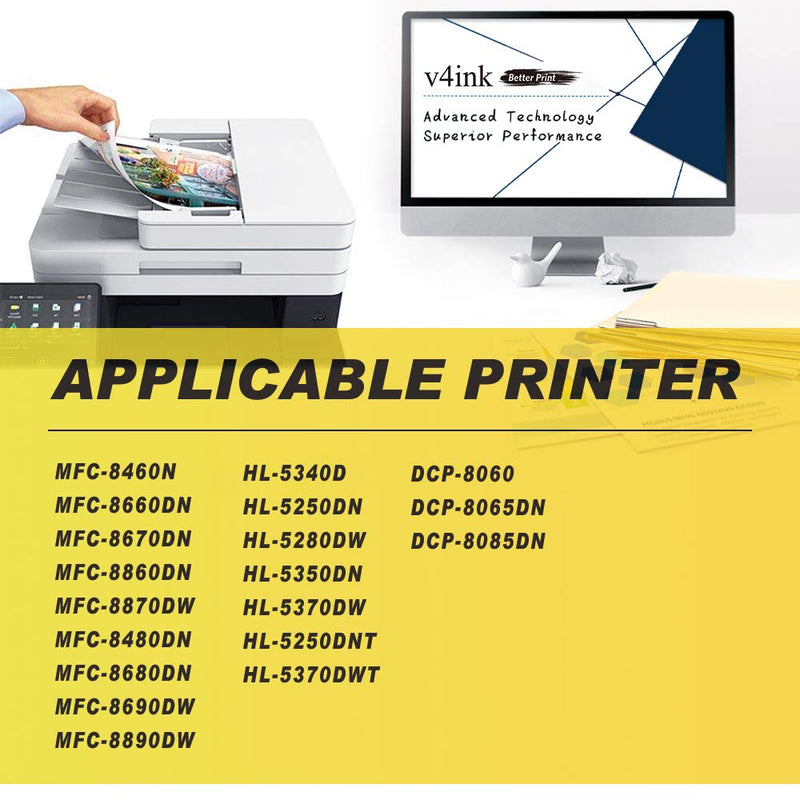 [Australia - AusPower] - V4INK 1PK Compatible DR-620 DR-520 Drum Replacement for Brother DR520 DR620 Drum for Brother HL-5250DN HL-5340D HL-5370DW MFC-8480DN MFC-8690DW MFC-8860DN MFC-8890DW DCP-8060 DCP-8065DN Printer 