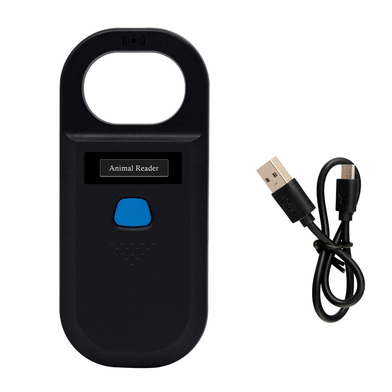 [Australia - AusPower] - Microchip Reader Scanner, Symcode RFID EMID Animal Handheld Reader Pet ID Scanner Rechargeable Animal Chip Scanner Pet Tag Scanner FDX-B(ISO 11784/11785) ID64 RFID Reader Black 