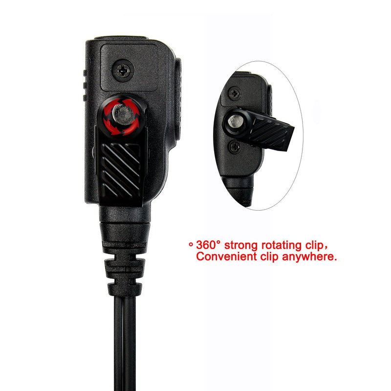 [Australia - AusPower] - Retevis Earhook Walkie Talkie Earpiece with Mic 2 Pin, Compatible with Retevis RT22 H-777 RT21 Baofeng UV-5R BF-888S pxton eSynic Walkie Talkies, C Shape Two Way Radio Headset with PTT(2 Pack) 
