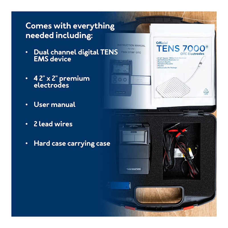 [Australia - AusPower] - Roscoe Medical TENS Unit and EMS Muscle Stimulator - OTC TENS Machine for Back Pain Relief, Lower Back Pain Relief, Neck Pain, or Sciatica Pain Relief, Clinical Strength Stim Machine 