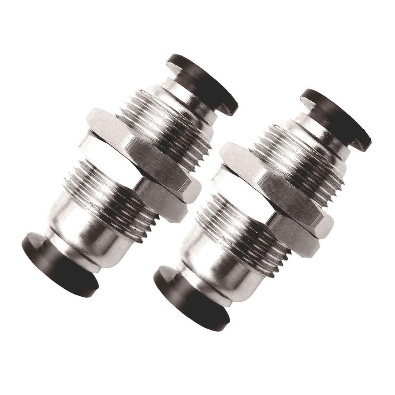 [Australia - AusPower] - Beduan Pneumatic Plastic Bulkhead Union Fitting 6mm Tube OD x 6mm Tube OD Push to Connect Air Fitting (Pack of 5) 6mm Tube OD (5 PCS) 