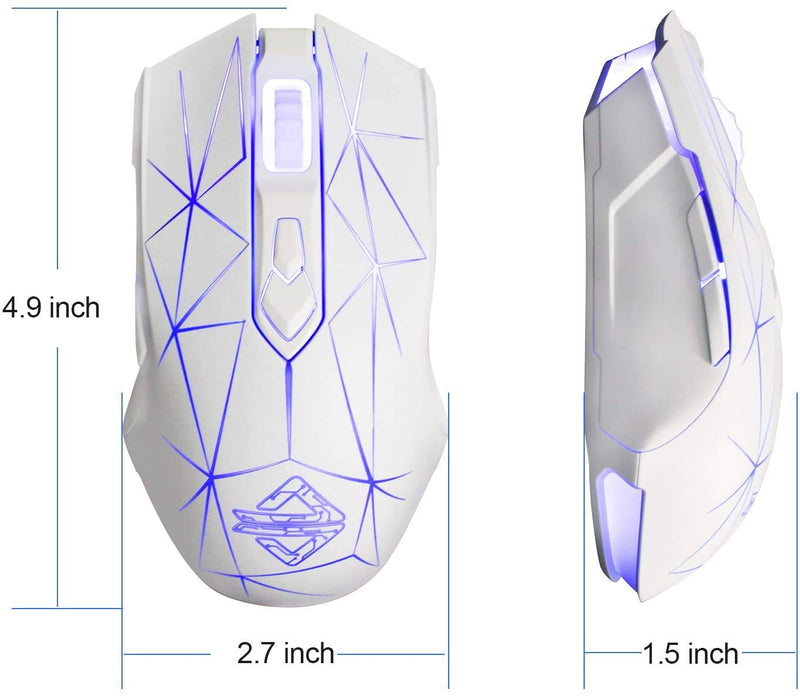 [Australia - AusPower] - RGB Lightweight Gaming Mouse, Programmable 7 Buttons, Ergonomic LED Backlit USB Gamer Mice Computer Laptop PC, for Windows Mac OS Linux, Pink (Star White) star white 
