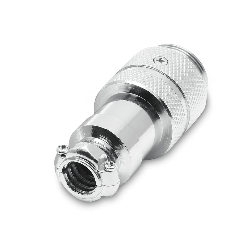 [Australia - AusPower] - Eilumduo 2 Sets Aviation Connector 3P 10A GX20-3 Waterproof Metal Male Female Wire Panel Power Chassis Fittings Connector Aviation Plug Silve 