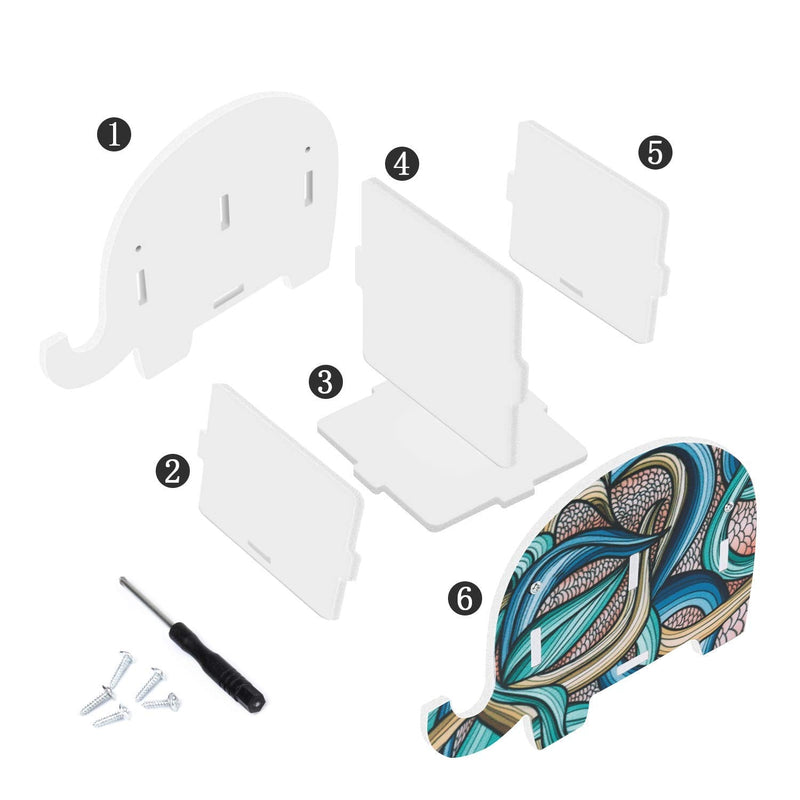 [Australia - AusPower] - Mokani Desk Supplies Organizer, Creative Elephant Pencil Holder Multifunctional Office Accessories Desk Decoration with Cell Phone Stand Tablet Desk Bracket for Smartphone and More, 