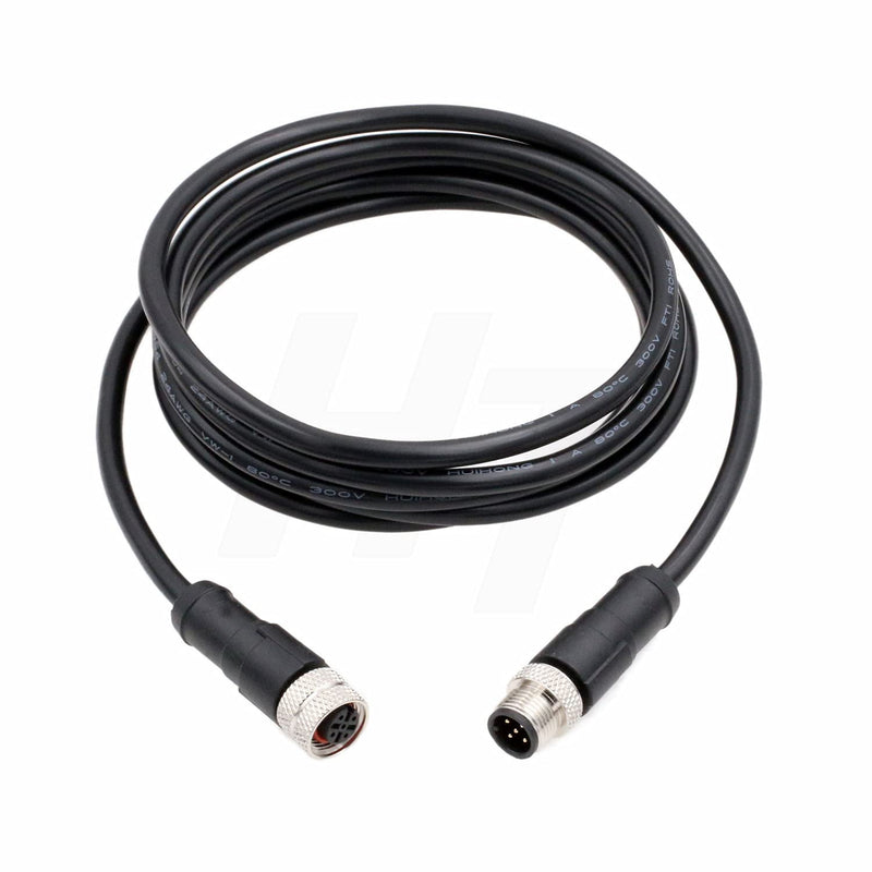 [Australia - AusPower] - HangTon M12 A Coded 5 Pin Male to Female Actuator Sensor Signal Cable for Industrial Controls Automation, Device Network DeviceNet, CANopen, IO Link, Profibus 2m 