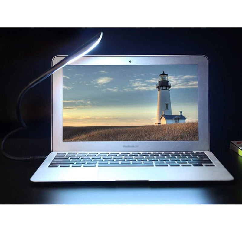 [Australia - AusPower] - AYECEHI Mini LED USB Light,180 Degree Adjustable Book Light for PC Desktop Laptop Computer Power Bank,Flexible Gooseneck Reading Light,Night Light - Black 