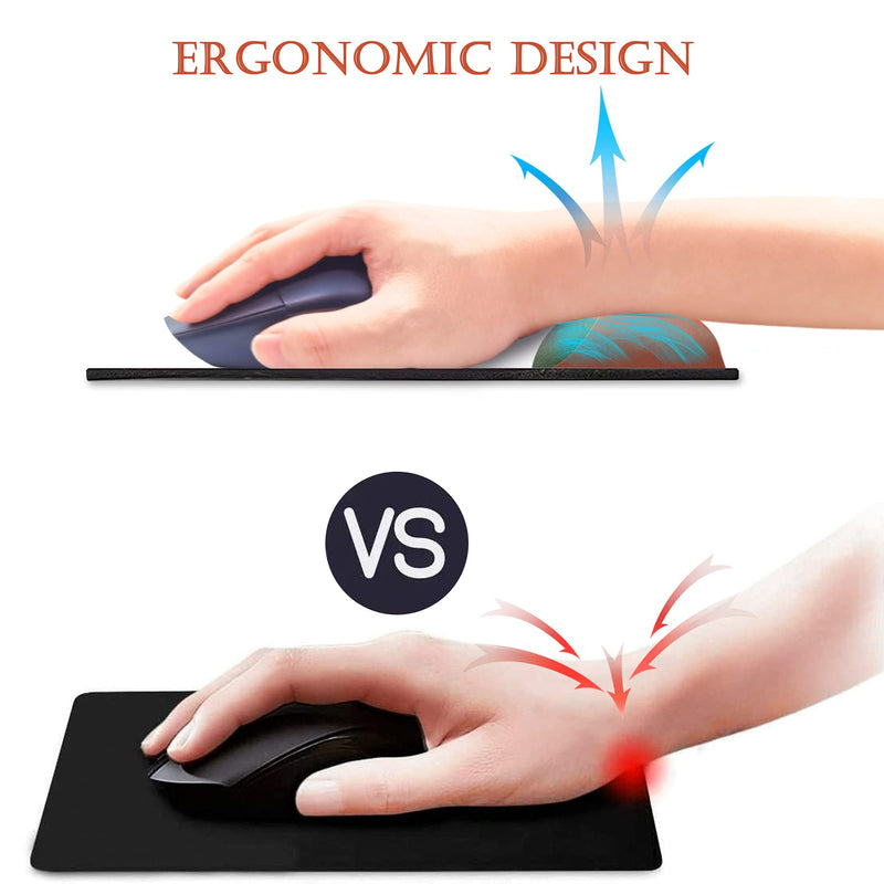 [Australia - AusPower] - HOPONY Ergonomic Mouse Pad with Wrist Support Gel Mouse Pad with Wrist Rest, Comfortable Computer Mouse Pad for Laptop, Pain Relief Mousepad with Non-Slip Rubber Base, 9 x 10 in,Modern Abstract Modern Abstract 