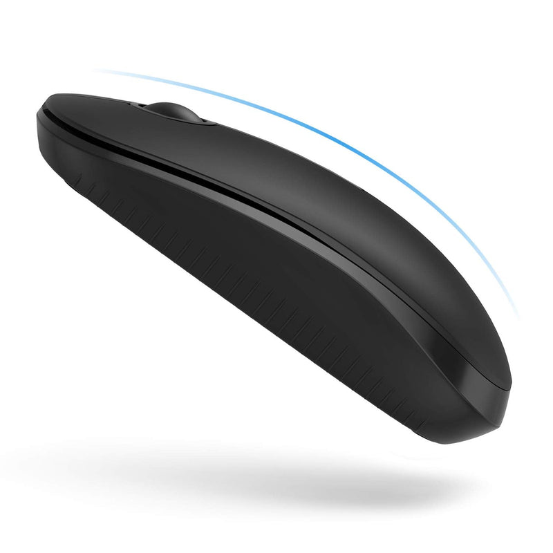 [Australia - AusPower] - Wireless Mouse, Vssoplor 2.4G Slim Portable Computer Mice with Nano Receiver for Notebook, PC, Laptop, Computer (Black) Black 