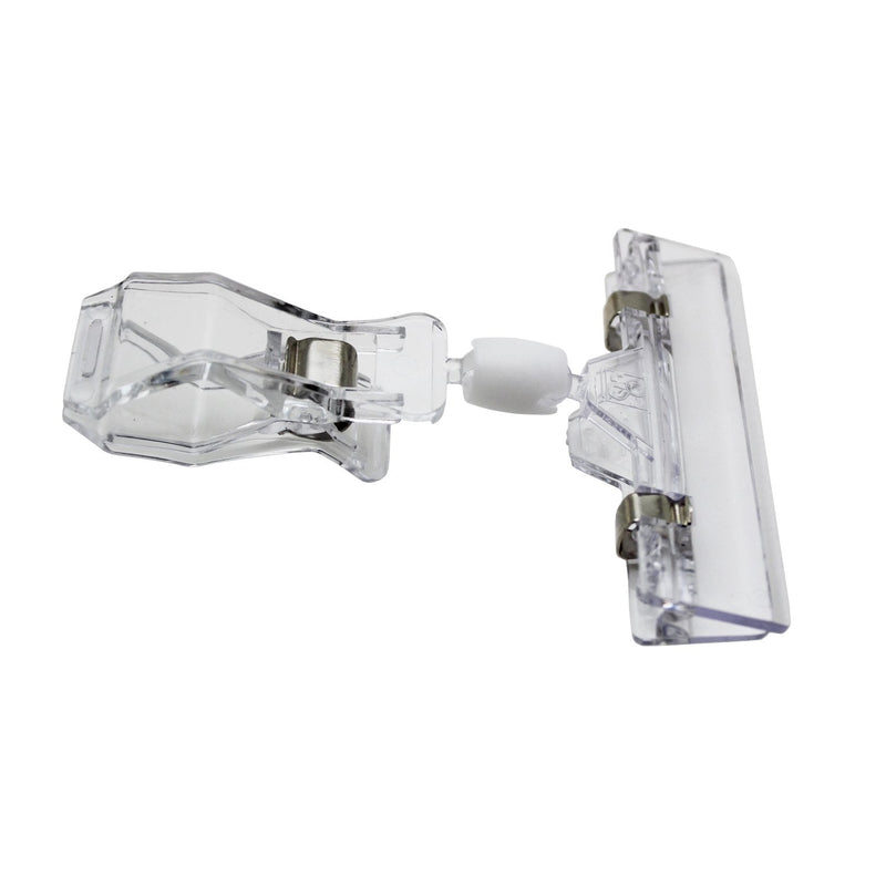 [Australia - AusPower] - LJY 20-Pack Clear Plastic Rotatable POP Clip-on Style Merchandise Sign Display Clip Tag Holders 