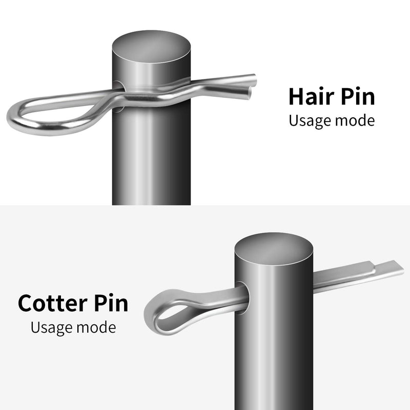 [Australia - AusPower] - VIGRUE Hairpin Cotter Pin Assortment Kit Zinc Plated Steel Hitch Clip Pins Fastener Set Multiple Sizes 250PCS with case 250 