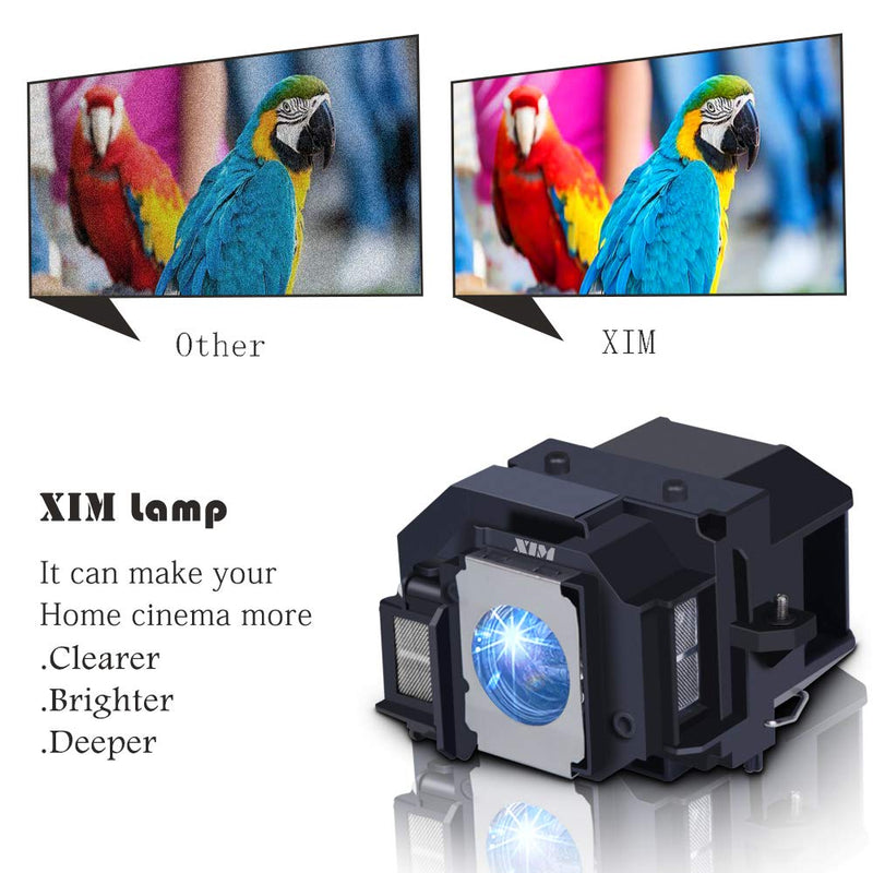 [Australia - AusPower] - XIM ELPLP68 Replacement Projector Lamp Compatible for EPSON EH-TW5900 TW5910 TW6000 TW6000W TW6100 H421A H450A H501A Powerlite Home Cinema 3010 3010e 3020 3020E V13H010L68c 