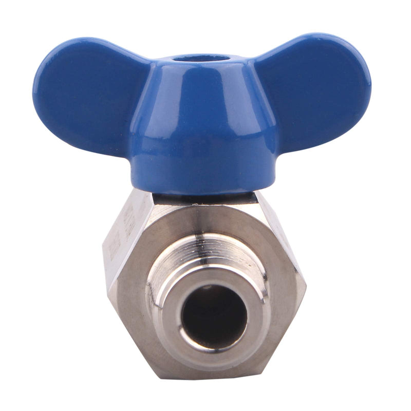 [Australia - AusPower] - DERNORD Stainless Steel Mini Ball Valve NPT Thread (1/4" Female&Male) 1/4 Inch Pack of 1 