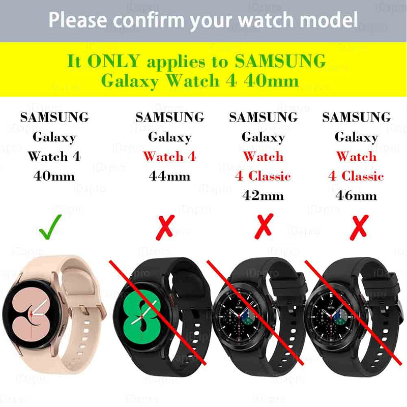 [Australia - AusPower] - Screen Protector for SAMSUNG Galaxy Watch 4 40mm Smartwatch [4 Pack], iDaPro Tempered Glass Anti-Scratch Bubble-Free Easy Installation 