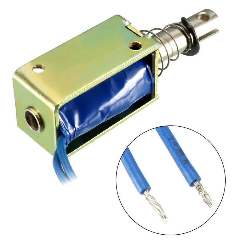 [Australia - AusPower] - uxcell Linear Motion Solenoid Electromagnet JF-0730 DC 24V 300mA 7.2W 5N 10mm Stroke Pull 