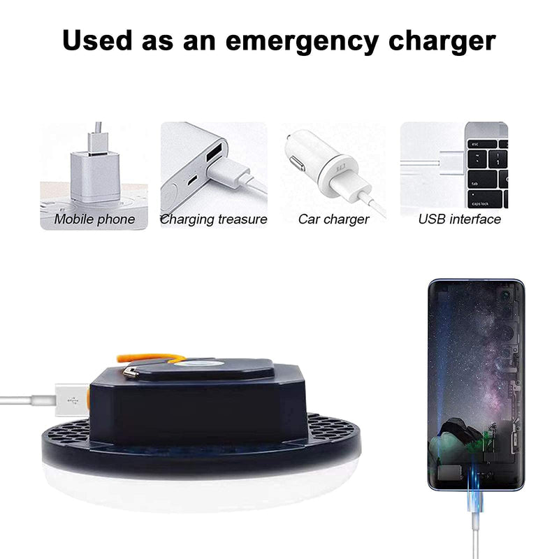 [Australia - AusPower] - IODOO 5000 mAh 3000LM Flashlight Portable LED Camping Lantern Rechargeable Light 15W with Magnet, IPX4 Waterproof Tent Light Survival Kits Power Failure for Christmas Gift 