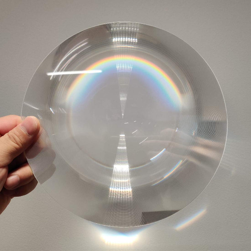 [Australia - AusPower] - Fresnel Lens Magnifier, Diameter 200mm (7.9''), Focal Length 200mm, Acrylic Lens (not Glass), for Physics Classroom,Solar Heating,Magnifiying. (Focal Length 200mm) 