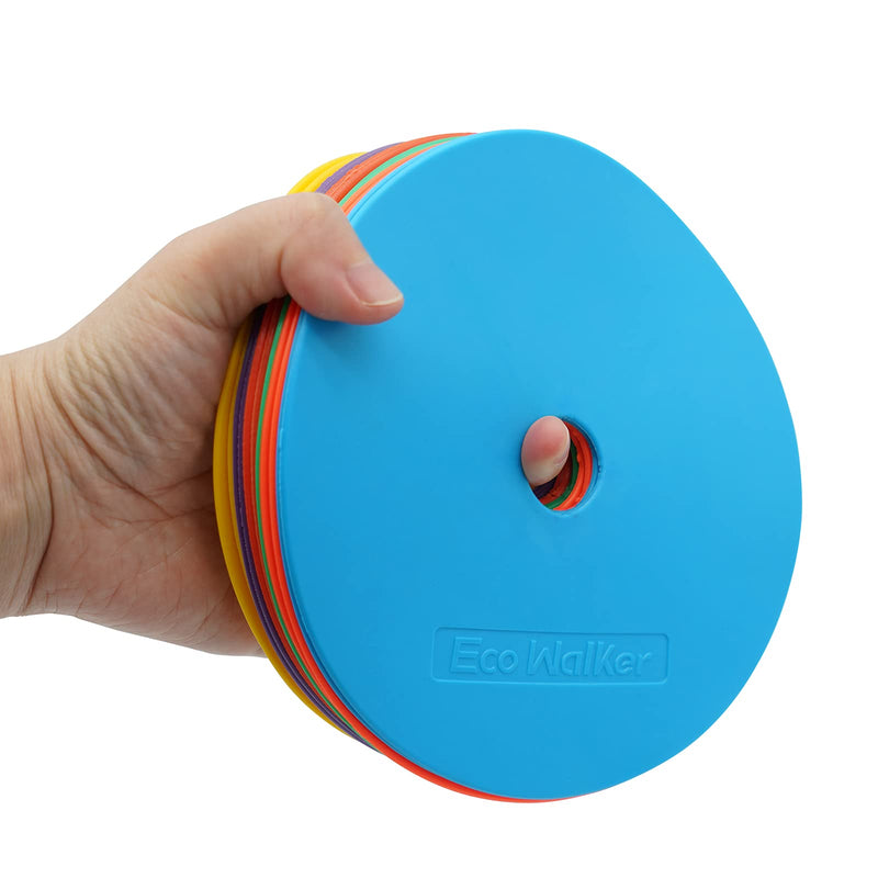 [Australia - AusPower] - Eco Walker 6inch Non-Skid Flat Cone Spot Markers for Sports Speed Agility Training With hole 