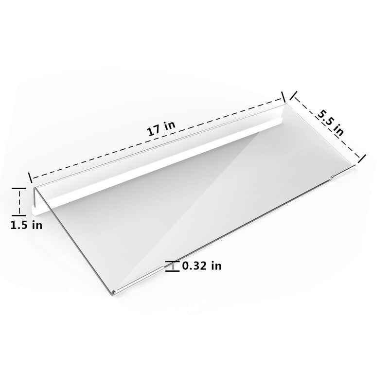 [Australia - AusPower] - Richboom Clear Acrylic Tilted Computer Keyboard Holder for Easy Ergonomic Typing, Upgraded Version, Keyboard Stand with Silicone Anti-Slip Case for Office Desk, Home, School, Clear 