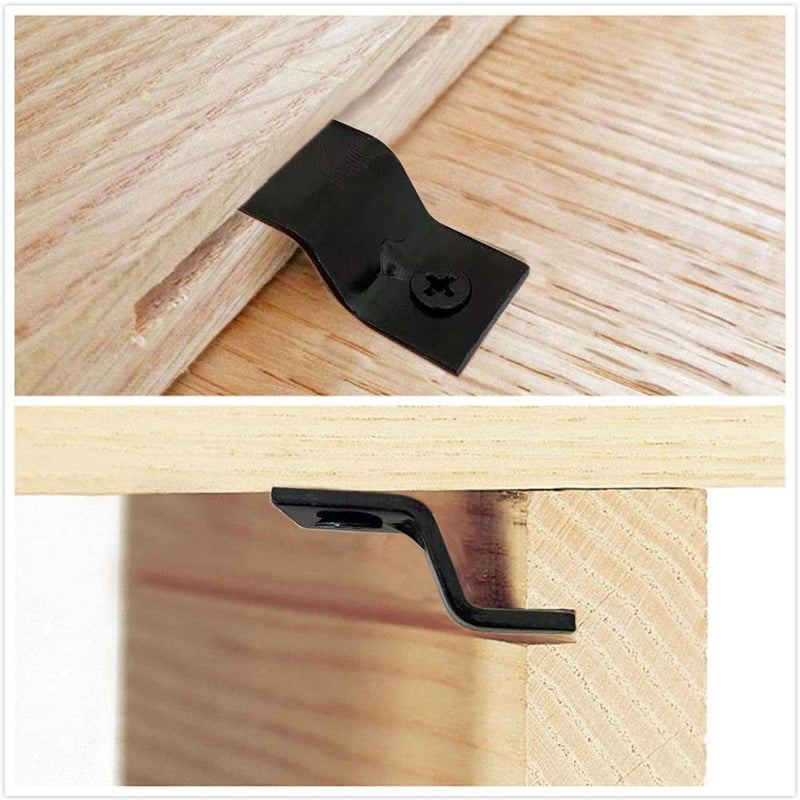 [Australia - AusPower] - Table Top Fasteners, Z Clips for Table Tops 40 Packs (Black) Black 