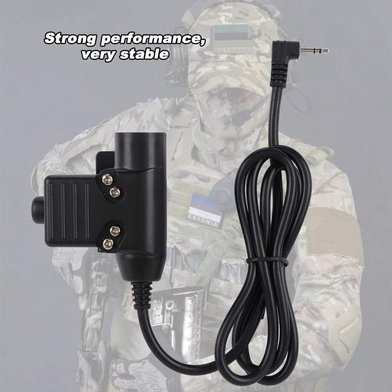 [Australia - AusPower] - PTT Cable Multi-Functional 2.5mm Single Hole PTT Cable Suitable For ZT/U94 type headset cable & PTT and military standard version plug 
