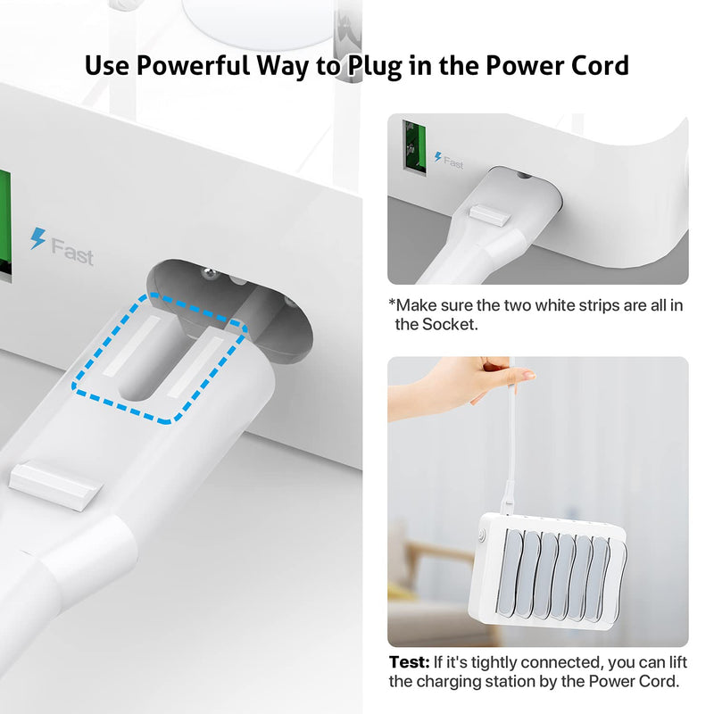 [Australia - AusPower] - SooPii Premium 6-Port USB Charging Station for Multiple Devices, 6 Charging Cables Included, Compatible with lPad lPhone lPod, for Phones, Tablets, and Other Electronics, White 