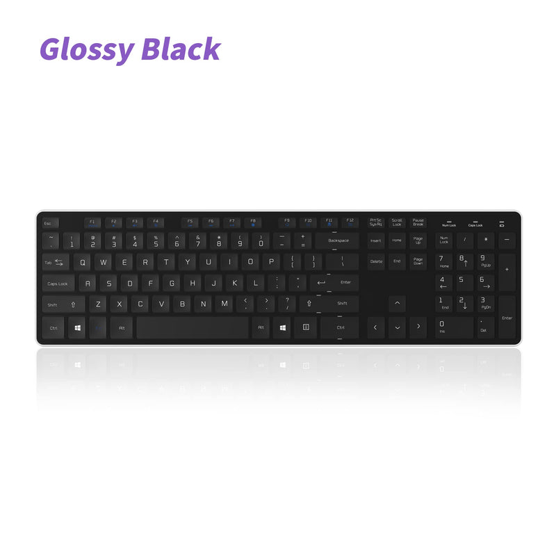 [Australia - AusPower] - BFRIENDit Wireless Keyboard Ultra - Quiet Chocolate Keys 2.4GHz Connection Slim Wireless Computer Keyboard for Windows 10/8/7/Vista, Microsoft & PC, Smart TV, RF1430K - Black 