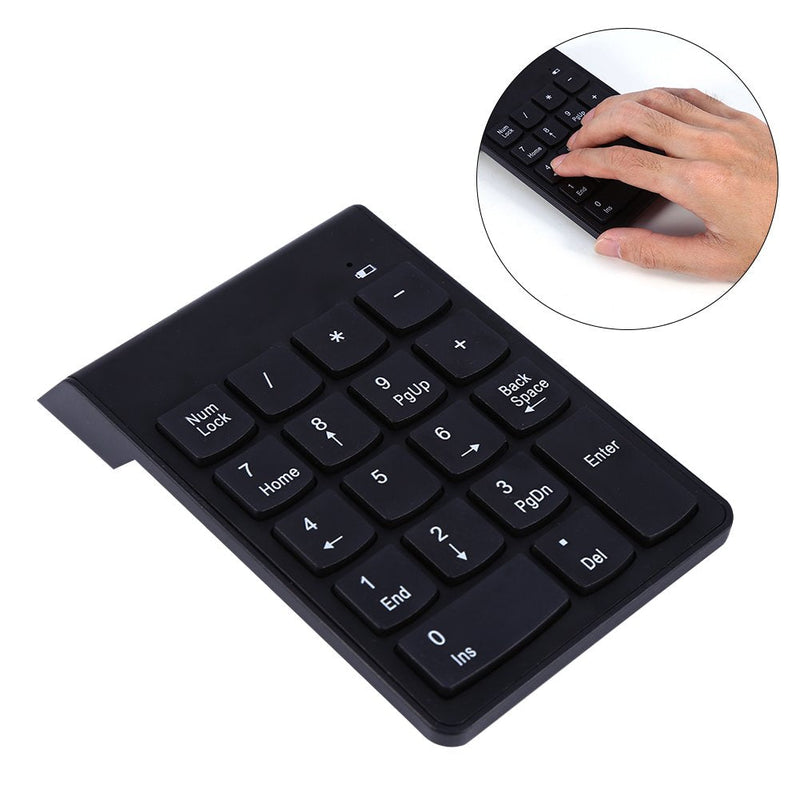 [Australia - AusPower] - Mini Wired USB Numeric Keypad 18 Keys Slim Number Pad for Desktop Laptop PC 