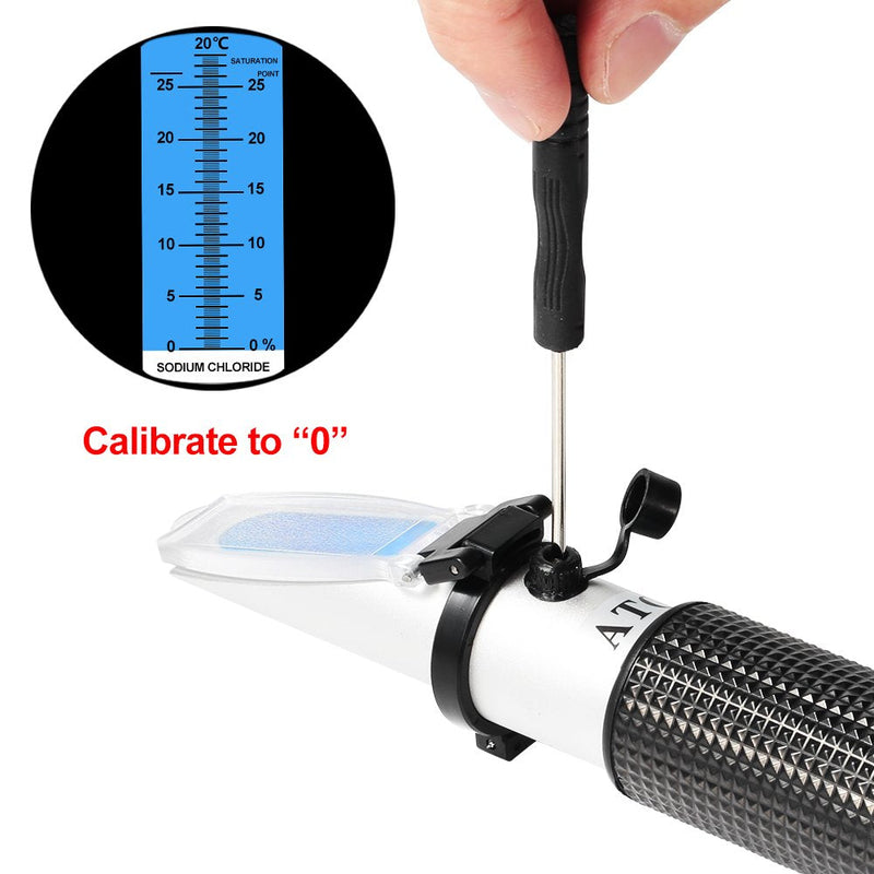 [Australia - AusPower] - Sodium Chloride Refractometer,V·RESOURCING 0~28% Salt Analyzer Tester Salinometer for Food Salinity Measurement of Pickles 