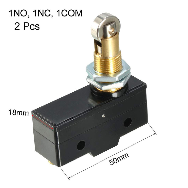 [Australia - AusPower] - uxcell 2PCS Z-15GQ22-B 1NO + 1NC Panel Mount Roller Plunger Micro Action Switches 