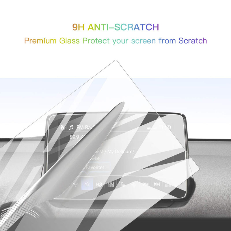 [Australia - AusPower] - Screen Protector Foils for 2017 2018 Yaris iA 7In Navigation Display Tempered Glass 9H Hardness HD Clear Toyota LCD GPS Touch Screen Protective Film 